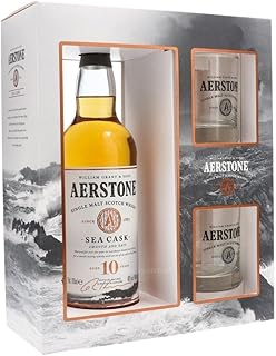 Aerstone 10 Year Old Sea Cask Single Malt Scotch Whisky 2 Glass Gift Pack 70cl