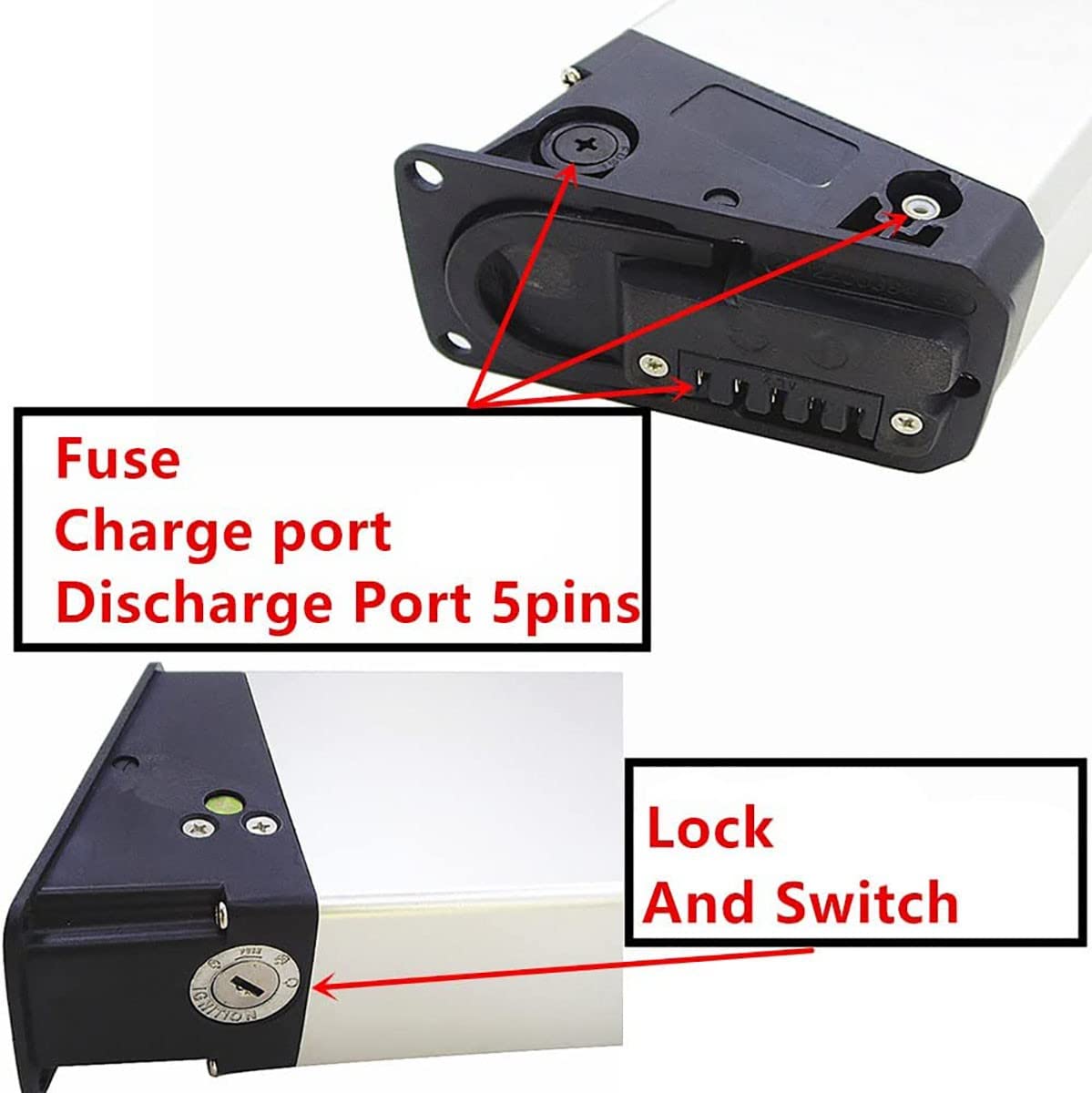 36V 48V 10Ah/12.5Ah/15Ah/20Ah Batteria per Bici Elettrica con Scheda di Protezione BMS capacità Ad Alta Potenza Batterie al Litio per Bici da 500 W / 1000 W/E-Scooter/Go-Kart 36V,10AH