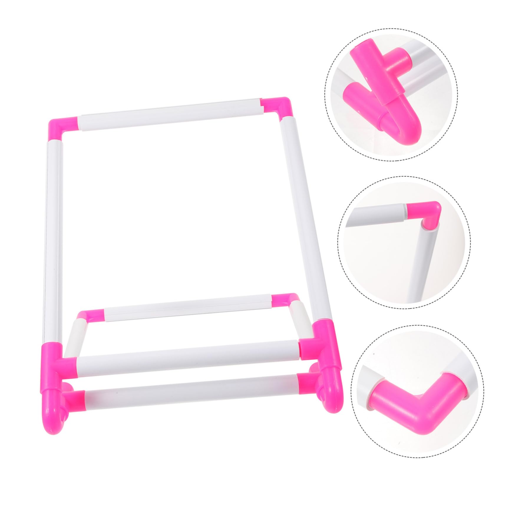 Veemoon Aros De Bordado De Plástico Pequeño Clip Ajustable Círculos Para Bordar Aficionados Manualidades Costura Punto De Cruz Uso Diario Regalos Creativos