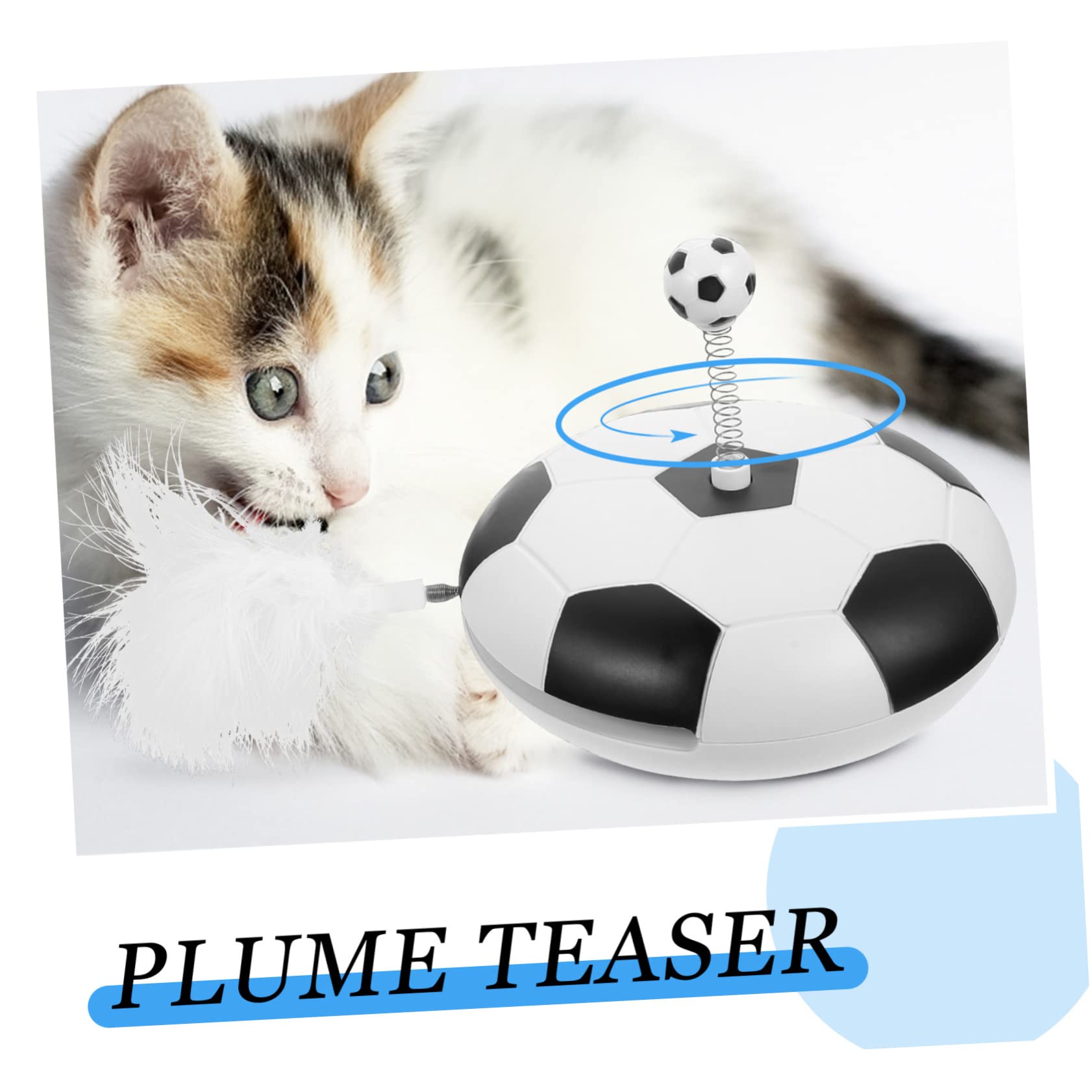 Abaodam Jouet pour Chat Plumage Sonores, Jouet Automatique en Abs Résistant aux Griffes, Balancement Haute Vitesse, Jeu Interactif des Chats