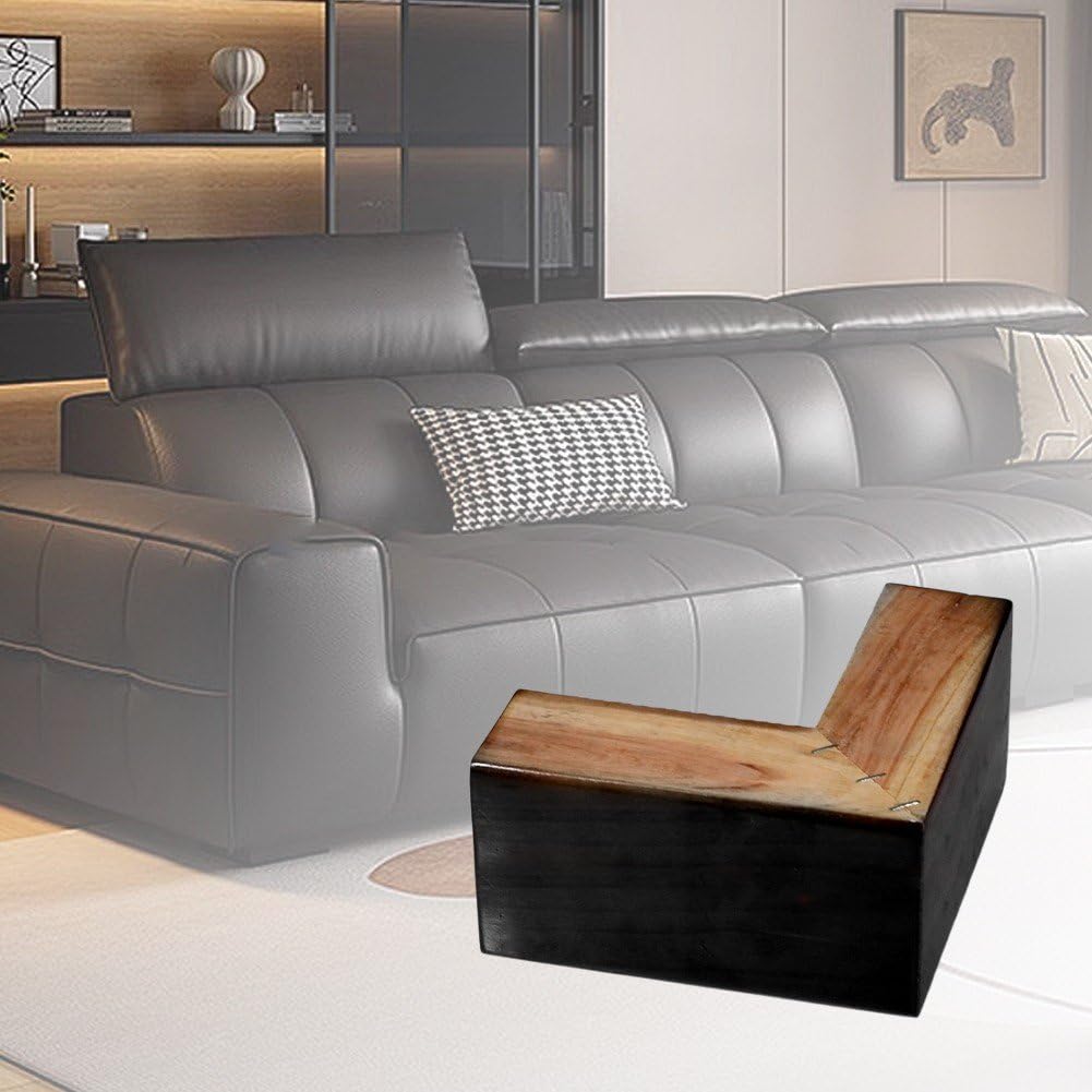 Patas De Madera para Muebles, 4 Piezas, Patas De Mesa En Forma De L, Patas De Sofá De Madera De Repuesto para Sofá, Tocador, Armario, Mesa.