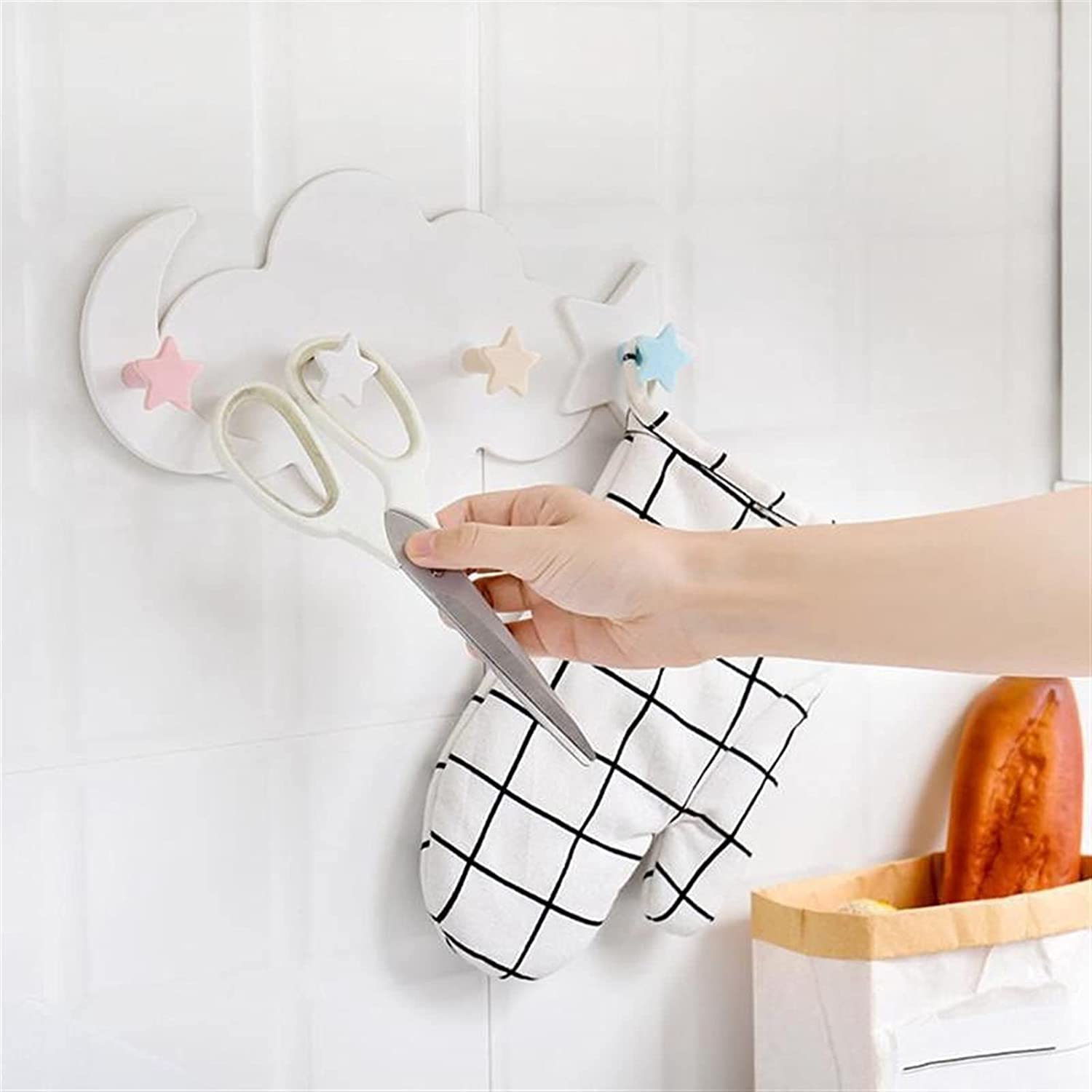 Garderobenhaken Haken Kleiderhaken Star Cloud Hook, Kleideraufhänger, Selbstklebend, An Der Wand Befestigter Kleiderhaken Kleiderhaken Wand Für Bad