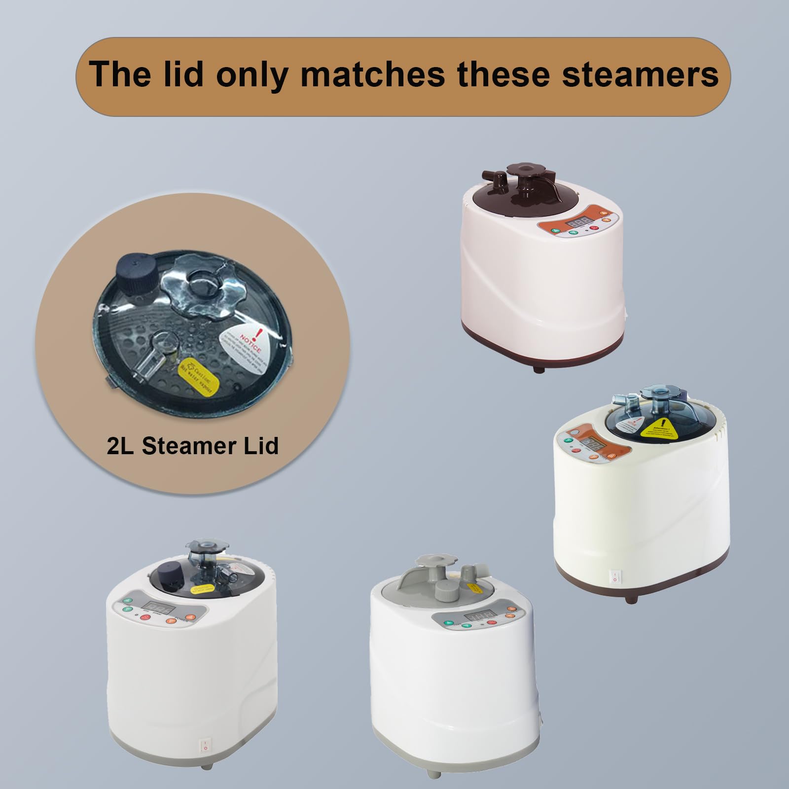 Smartmak Sauna Steamer Pot Cover, 2L Steam Generator Accessories Lid Cap,Only brand 2L Sauna Steamer, Not Includ Steamer(2L, Blue)