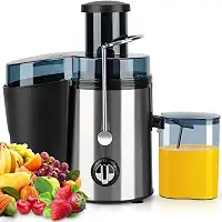 Centrifuga de Frutas, 110V, 500W, 3 Velocidades, Juicer, Extrator de Suco, Máquina Espremedora Eficiente