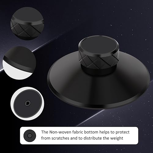 Miniatura 9 de Estabilizador de peso para discos audiófilos, abrazadera de peso de aluminio negro de 120 g4.2 oz con almohadilla suave protectora para accesorio de