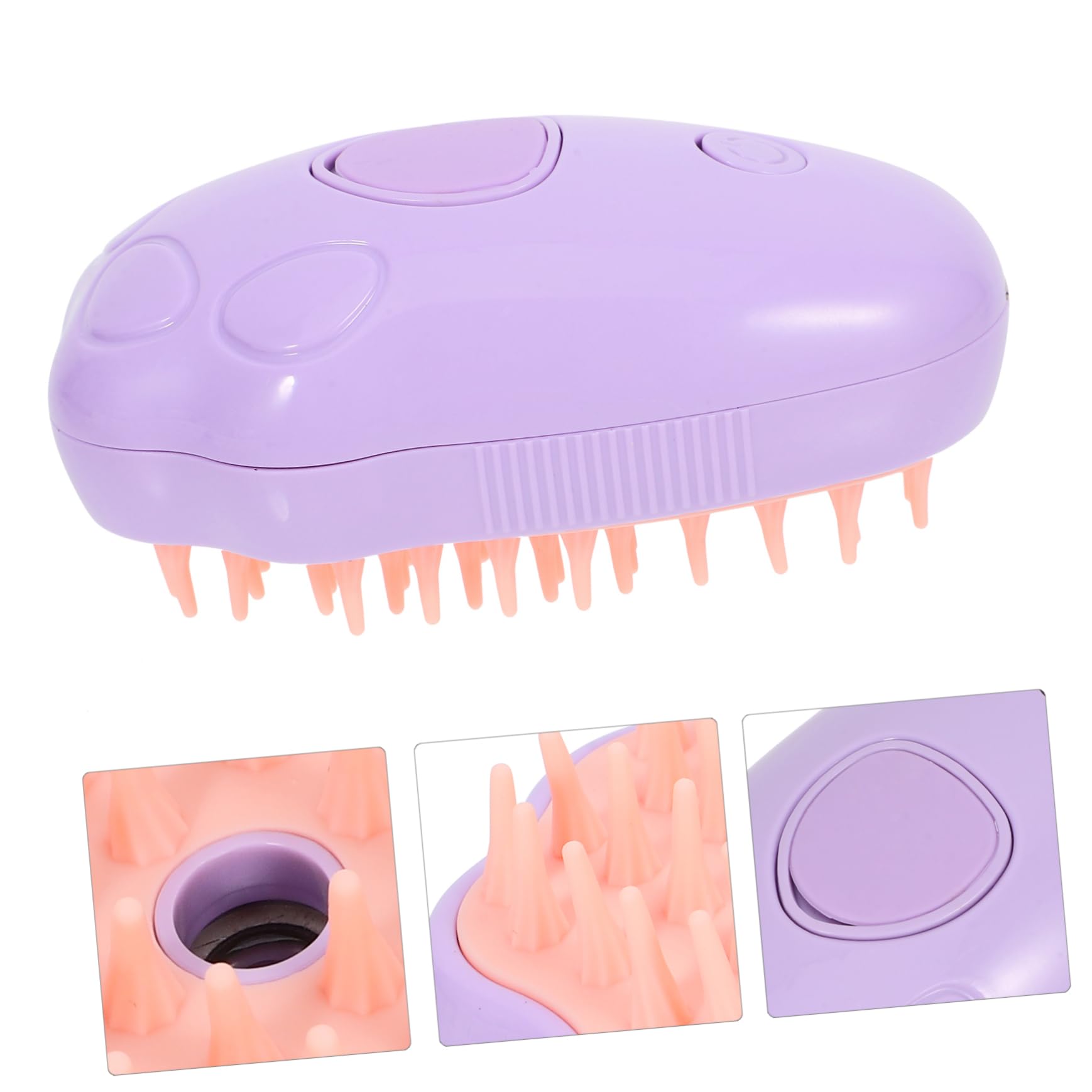 INOOMP 5piezas Cepillo De Vapor Multifuncional Para Gatos y Perros Auto-limpiante Masaje y Baño Experiencia Spa Para Mascotas