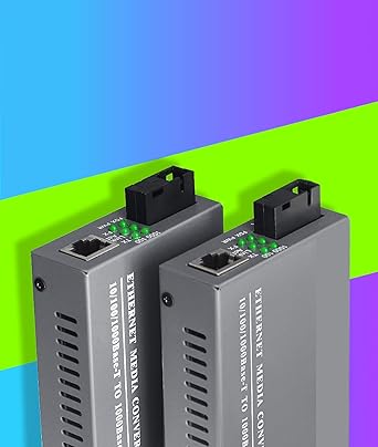 OptiLan Fiber Media Converter 20km A&B Pair 10/100/1000BASE-T RJ45 SM SC Single Fiber