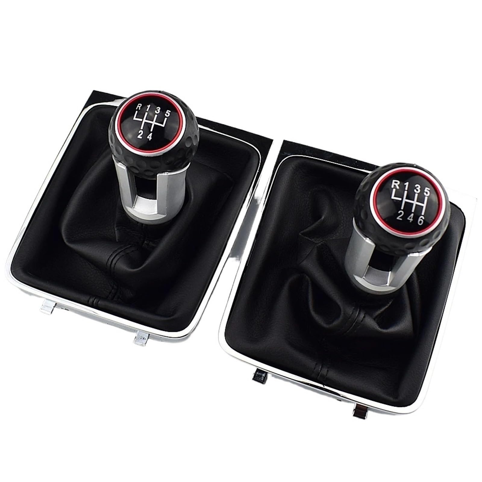 Zamiennik do VW do Passat B6 2005-2011 5 6-biegowa głowica zmiany biegów, czarna gałka zmiany biegów, gałka zmiany biegów, osłona zderzaka, gałki zmiany biegów samochodu (5 biegów) (AD 6 prędkości)