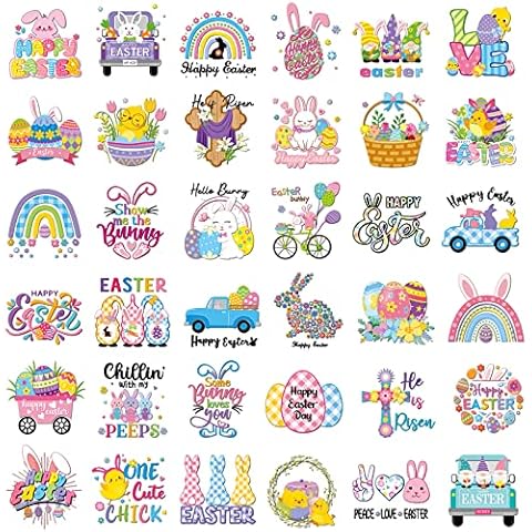 36 Sheets Easter Iron on Transfers by Glenmal Cover
