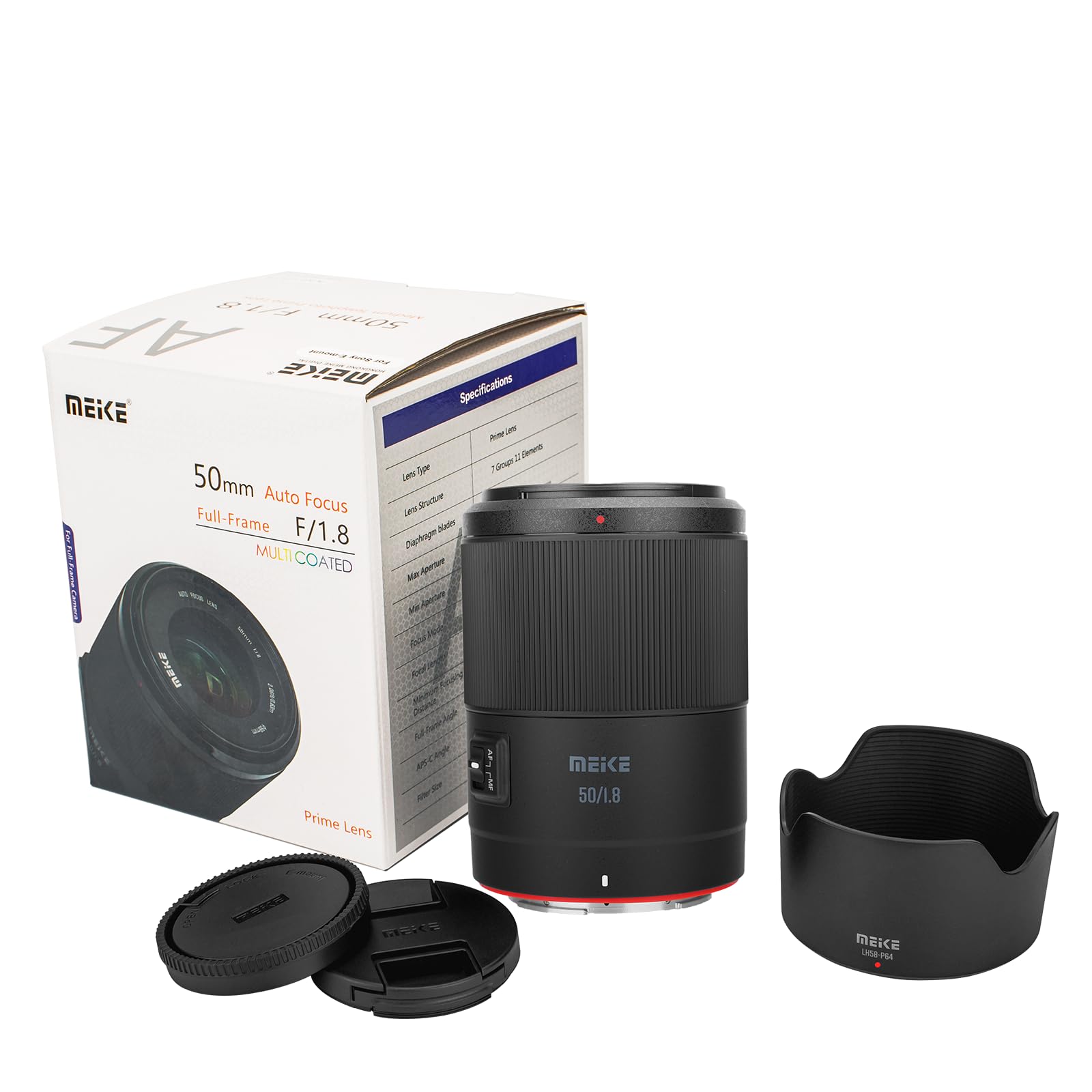Meike 50 mm F1.8 Auto Focus STM Moteur pas à pas Objectif plein cadre compatible avec les appareils photo Nikon Z Mount Z50, Z5, Z6, Z7, Z6II, Z7II, Z9, Z30, Z f