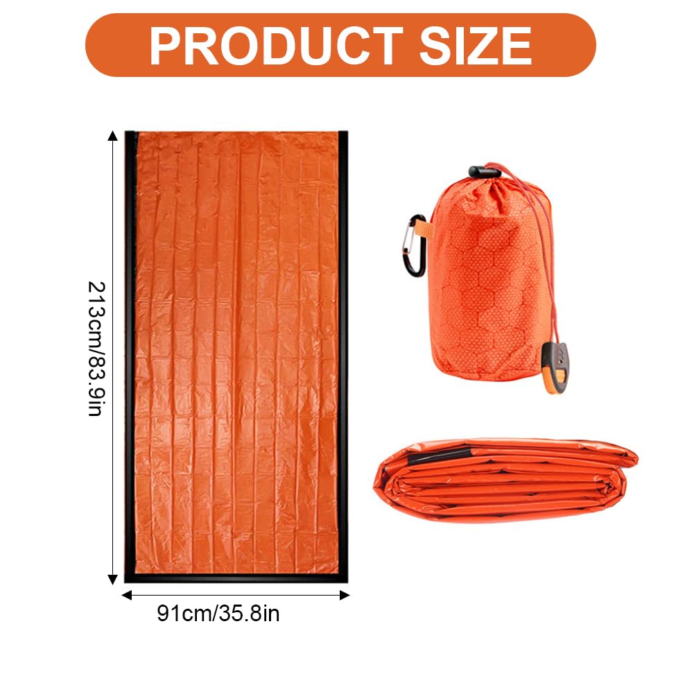 Sacco a pelo di emergenza, sacco a pelo di sopravvivenza, sacco a pelo di sopravvivenza, coperta di emergenza impermeabile, tenda a tubo caldo, sacco termico leggero per protezione dal freddo, tenda