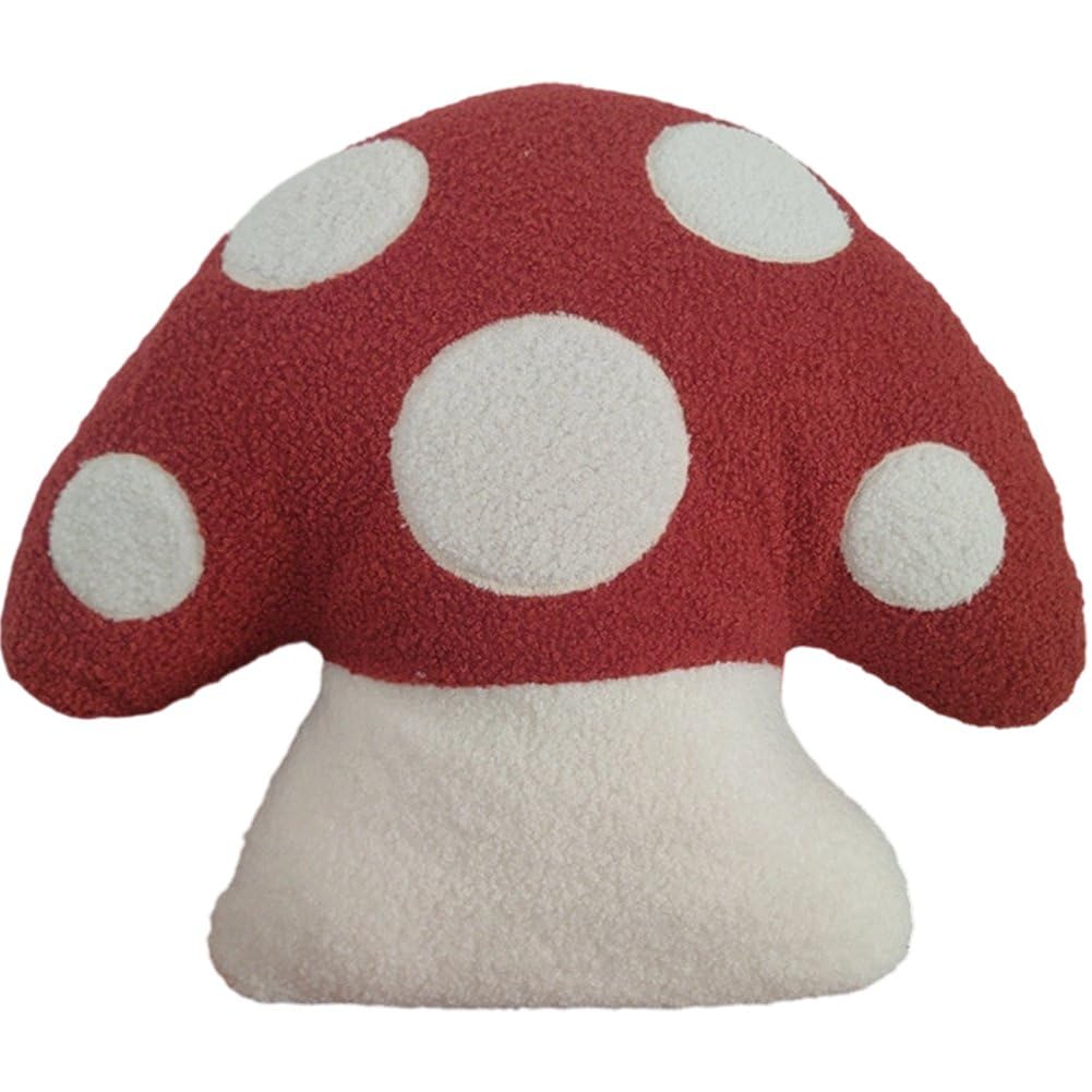 Casiler Soft Stuffed Plush Pillow Cushion Simulated Mushroom Shaped Cushion Plush Chair Pad Decorative Nursery Stuffed