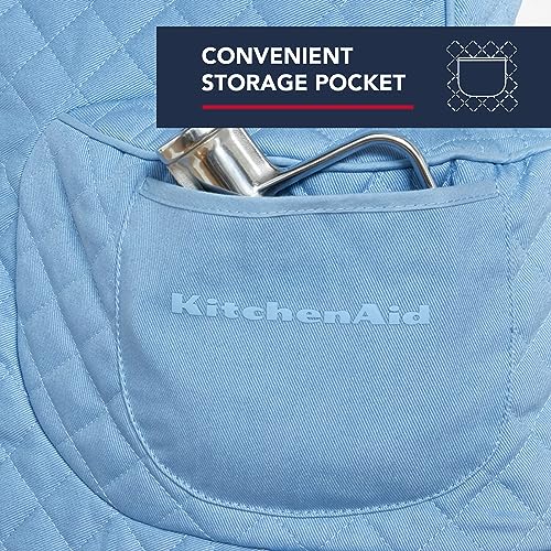 KITCHENAID-Fitted-Tilt-Head-Solid-Stand-Mixer-Cover-with-Storage-Pocket-Quilted-100-Cotton-Blue-Velvet-144x18x10 KITCHENAID Fitted Tilt Head Solid Stand Mixer Cover with Storage Pocket Quilted 100 Cotton Blue Velvet 144x18x10