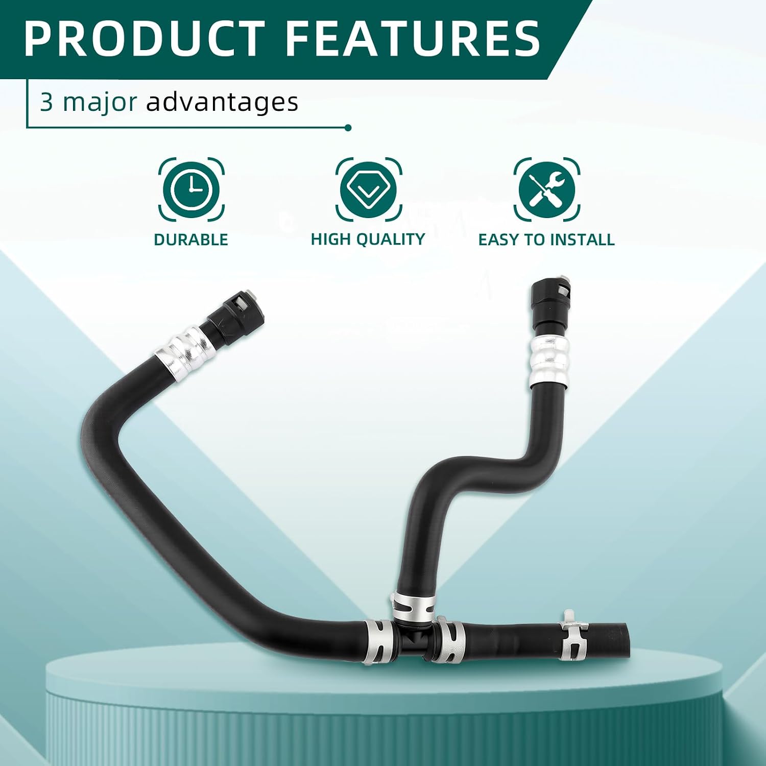 AUTOKAY 20765678 HAVC Inlet Engine Heater Hose Set Fits for Saturn Outlook 2007-2010 for Buick Enclave 2008-2017 for Chevrolet Traverse 2009-2017 for GMC Acadia 2007-2017 Re#25862088 25862087 626-562