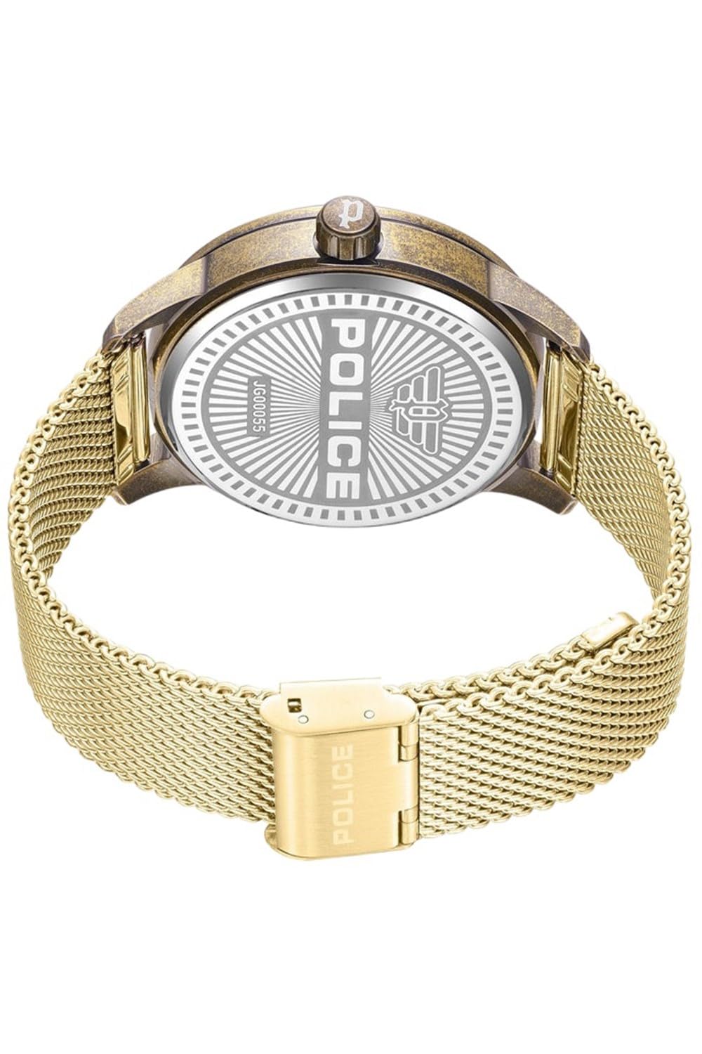 Police Watches raho Reloj para Hombre Analógico de Cuarzo con Brazalete de Acero Inoxidable PEWJG0005504