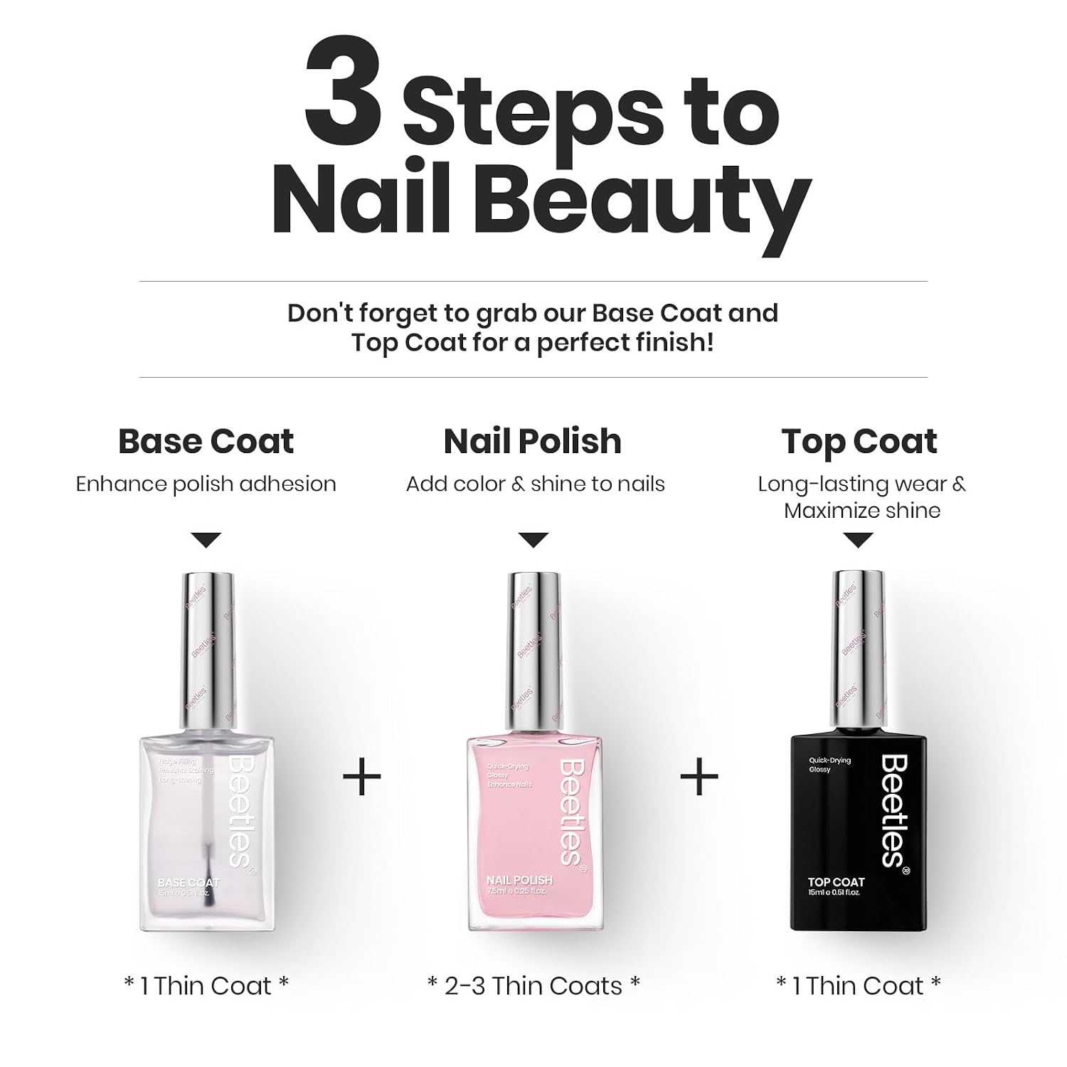 Beetles Jelly Nail Polish Set, 6 Colors Pink Nude Purple Velvet Glow Quick Dry Nail Polish Long Lasting Nail Strengthener Polish Gift for Girls Women