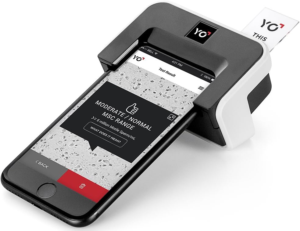 YO Home Sperm Test for Apple iPhones | Includes 2 Tests | Men's Motile Sperm Fertility Test | Check Moving Sperm and Record Videos | Apple iPhone 8
