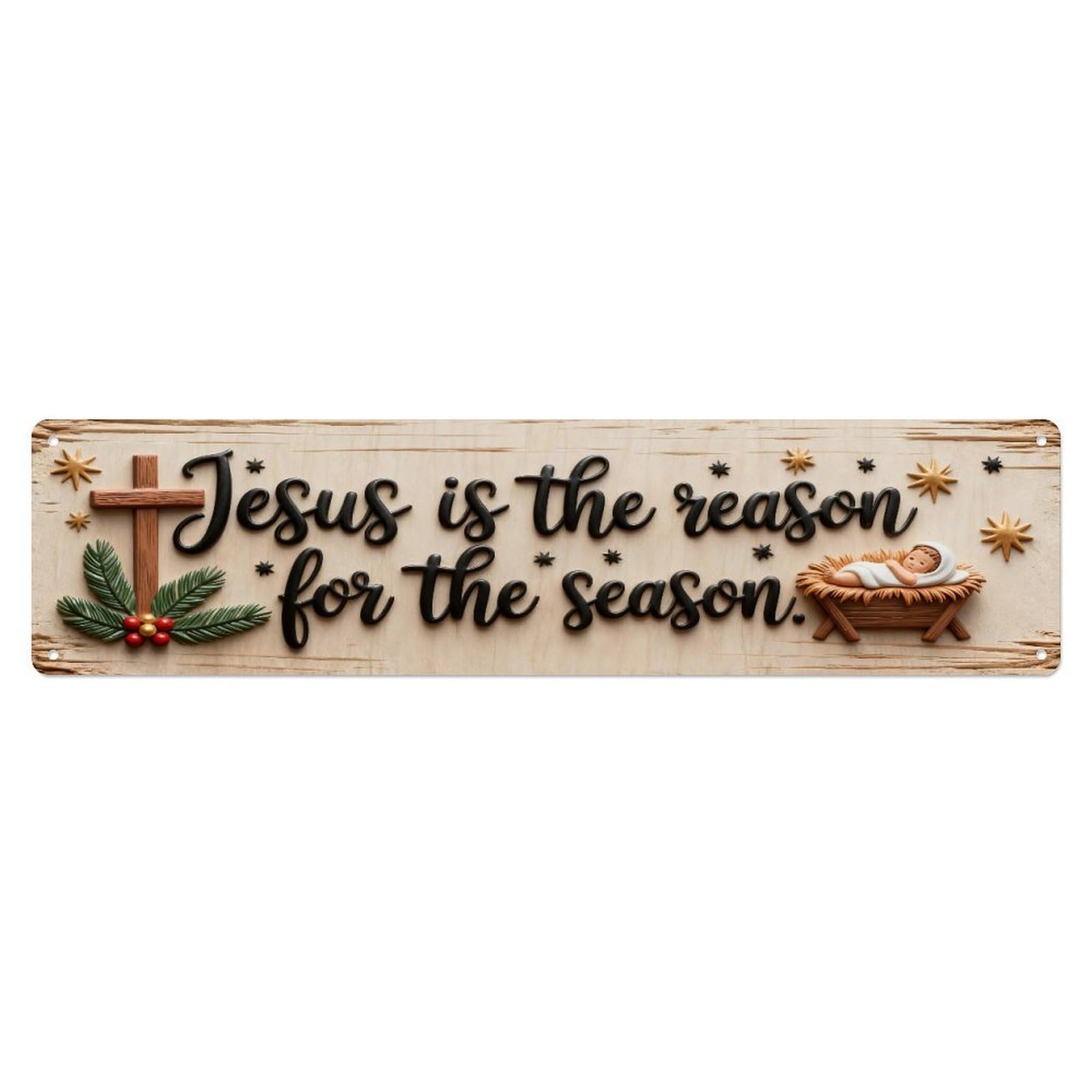 Jesus Is The Reason Metal Tin Sign Plaque