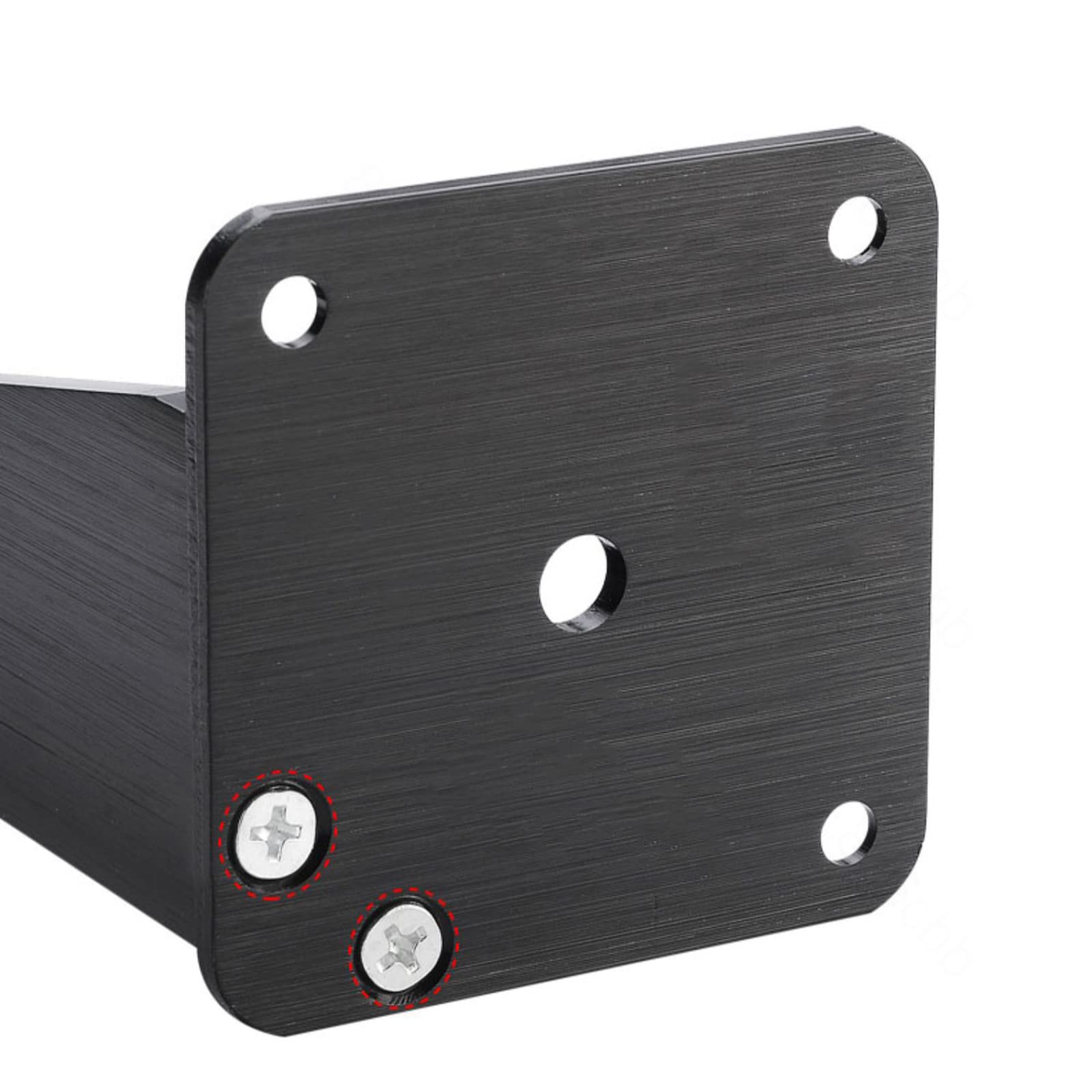 Nero Fai da Te Cabinet Piede,Gamba Ricambio per mobili,Gambe da Tavolo Lega Alluminio 4 Pezzi,Piede di Supporto del Divano,Gambe da scrivania Metallo Resistente,con Viti,40cm/15.7in
