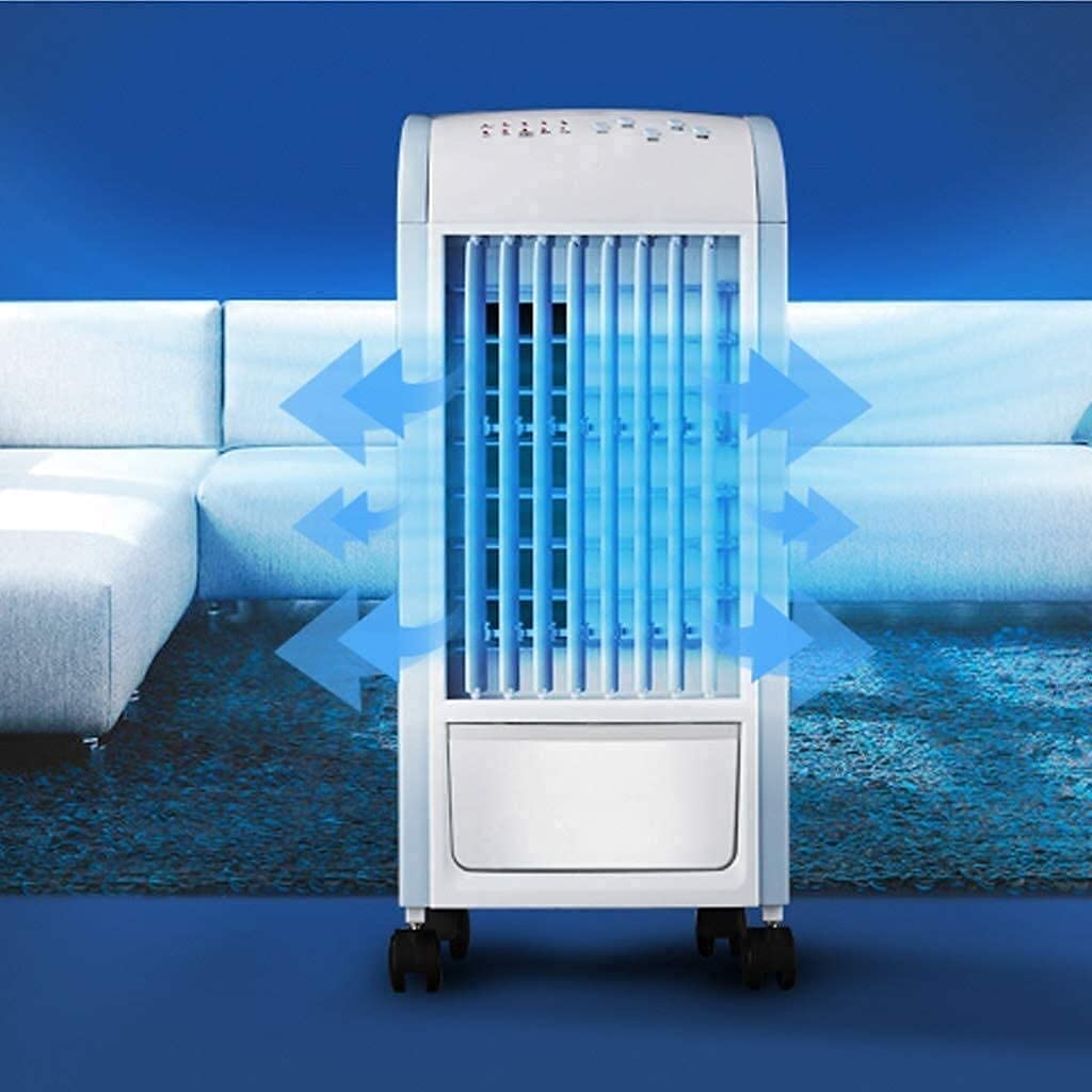 Enfriador de Aire Evaporativo Ventilador eléctrico silencioso Aire Acondicionado Vertical, Oficina en casa Que Ahorra Espacio, Enfriador sin Hojas con Cabezal móvil, frío único, Aire Acondicionado