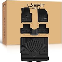 Vista 36 de LASFIT Tapetes de elastómero termoplástico para 1a y 2a fila de asientos de auto, para todo tipo de clima