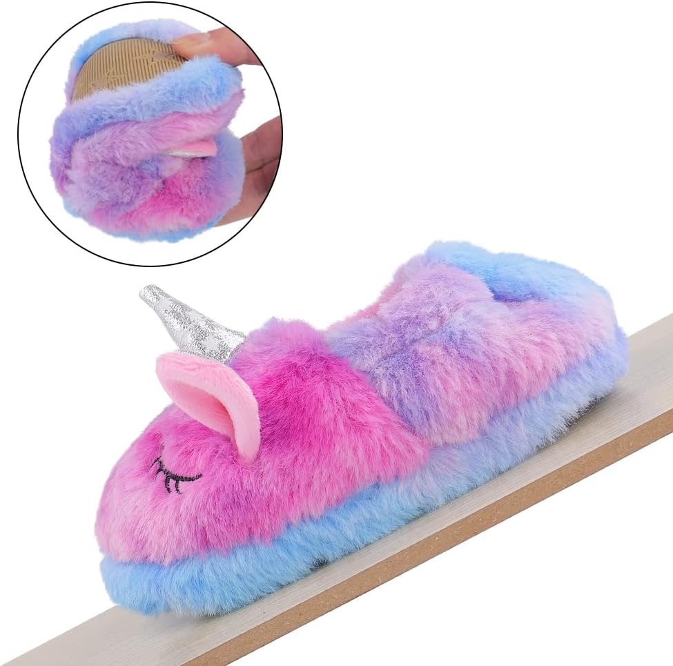 KAKU NANU Toddler Kids Slippers Cute Animal Cartoon Shoes Girls Boys Warm Fleece Winter Household Slippers - Image 4