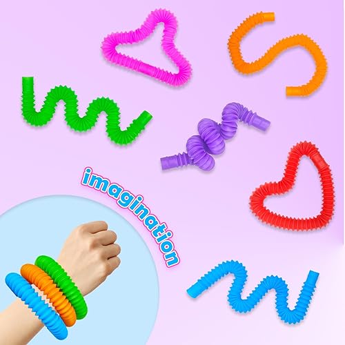 Miniatura 7 de Kannove Tarjetas de intercambio de regalos para el día de San Valentín para niños y niñas, paquete de 36 tubos para reventar burbujas, juguetes para