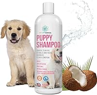 PET CARE Sciences Tearless Puppy Shampoo & Conditioner 16oz - Oatmeal Coconut Oil Anti-Itch for Sensitive Skin Dogs, Made in USA