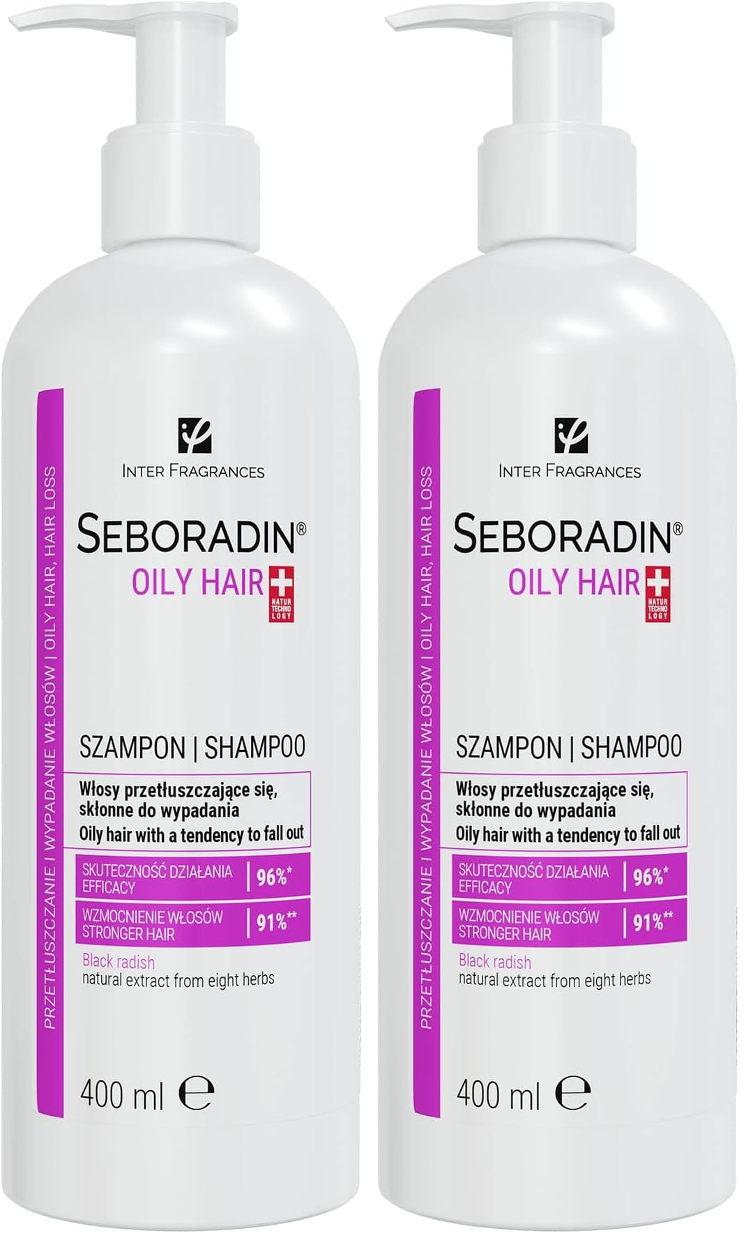 Seboradin Shampoo Für Fettiges Ausfallendes Haar Haarausfall Schuppen Psoriasis Ekzem Schuppenflechte Haarshampoo Kopfhaut Haarpflege 400 ml Oily Hair (Packung mit 2)