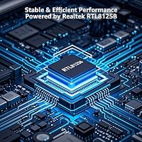 2.5G-Netzwerkkarte, YuanLey 2.5Gb PCIe-Ethernet-Adapter mit Realtek RTL8125B, PCI Express zu RJ45 LAN-Karte, 2500Mbps NIC für Windows/Linux/macOS, Kompatibel mit X1/X4/X8/X16-Steckplatz – Ansicht 3