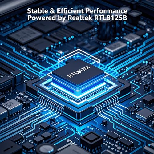 2.5G PCIe Netzwerkkarte, YuanLey 2,5-Gigabit PCI Express Ethernet-Adapter mit Realtek RTL8125B, 2500Mbps NIC-Karte RJ45 LAN-Controller für PC Windows/Linux/Mac OS mit Low-Profile-Halterung