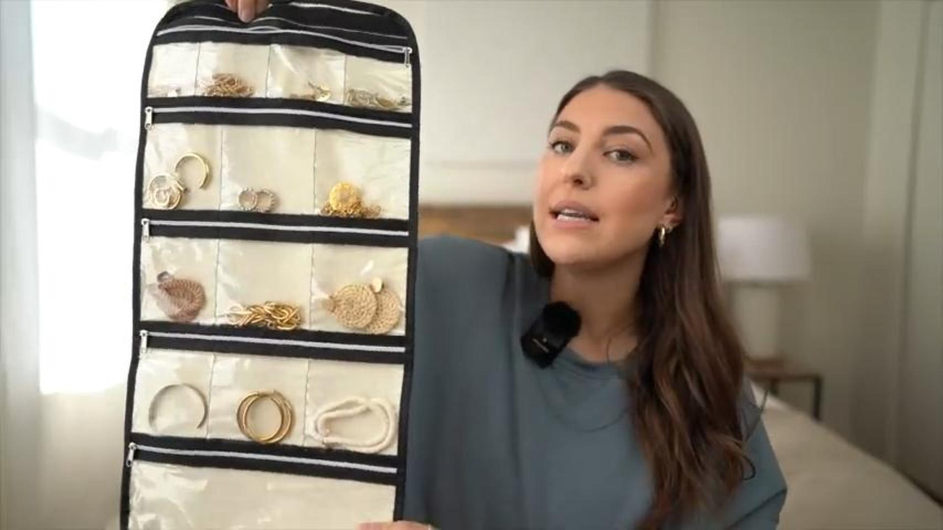Amazon.com: MISSLO Hanging Jewelry Organizer Travel Foldable