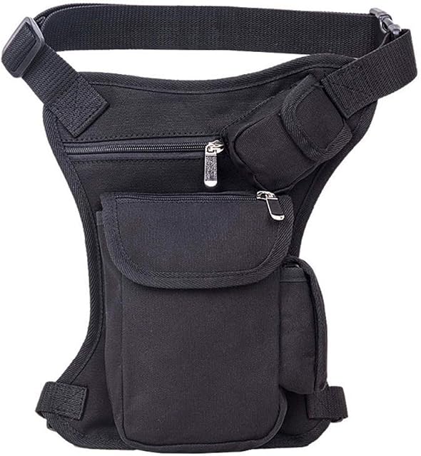 Xieben Canvas Outdoor Travel Waist Pack Thigh Bag for Men Women Tactical Military Motorcycle Bike Multi-Pocket Drop Leg Bags Pouch Packs