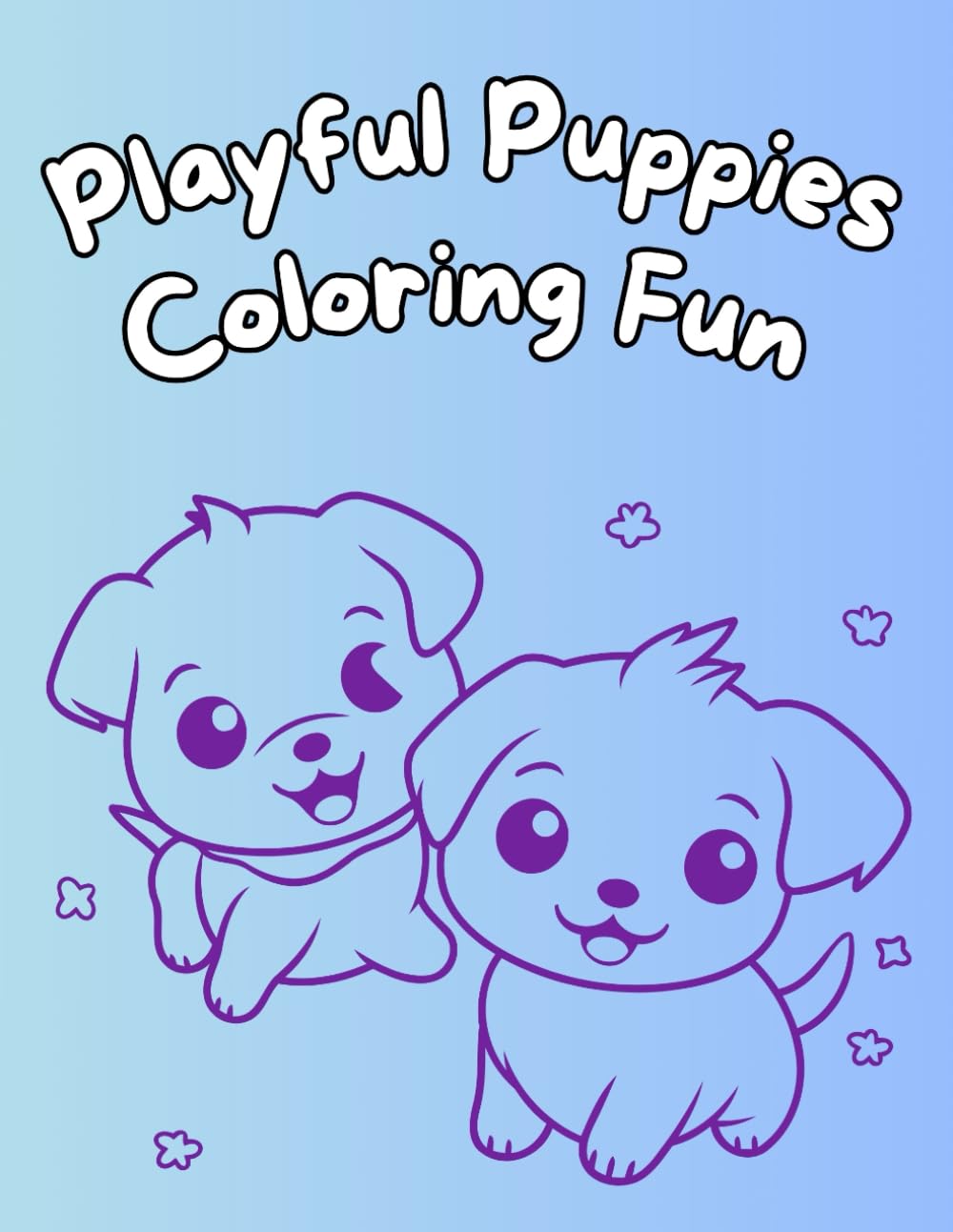 Playful Puppies Coloring Book for Kids