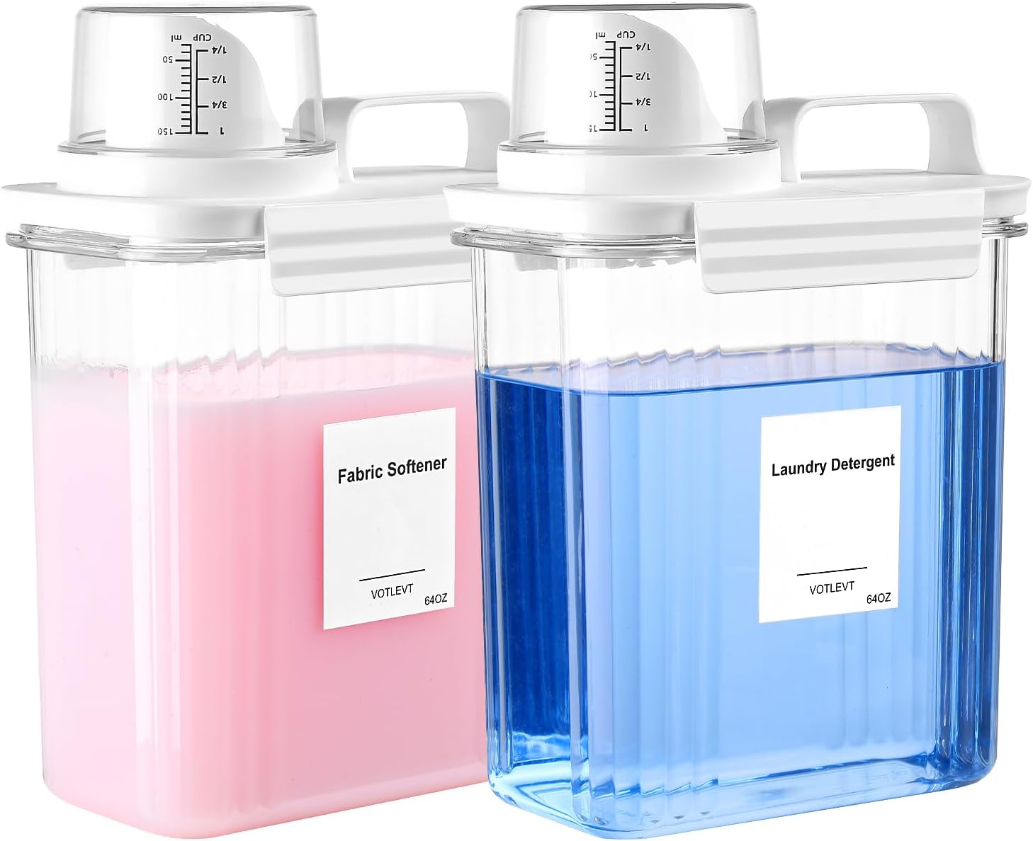 64OZ Liquid Laundry Detergent Dispenser Laundry Soap Container 2Pack