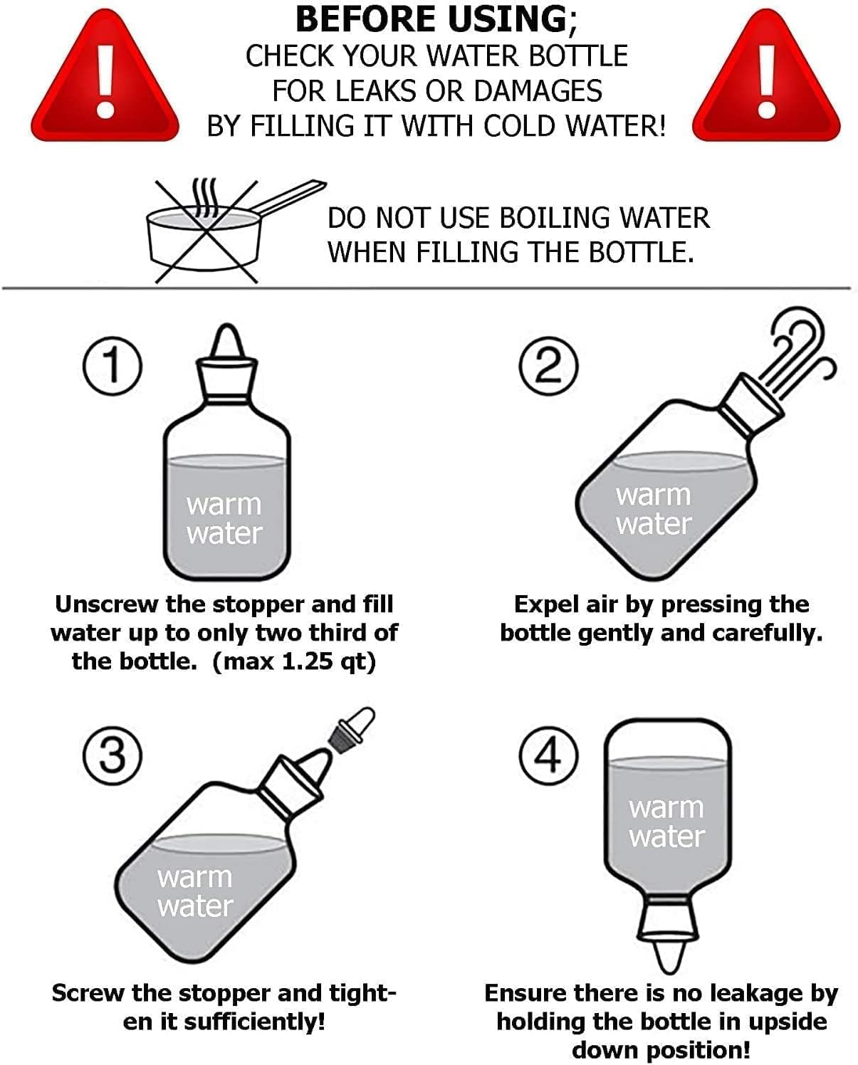 V4L Hot Water Bag/Bottle Ideal for Back Pain/Body ache/Menstrual Pain - Non -Electrical 2 L Leak Proof