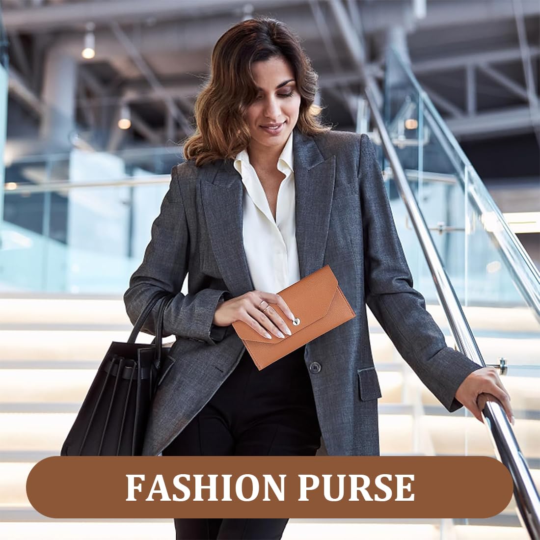 Portefeuille en Cuir pour Argent, Enveloppe Imperméable et Réutilisable pour Femmes