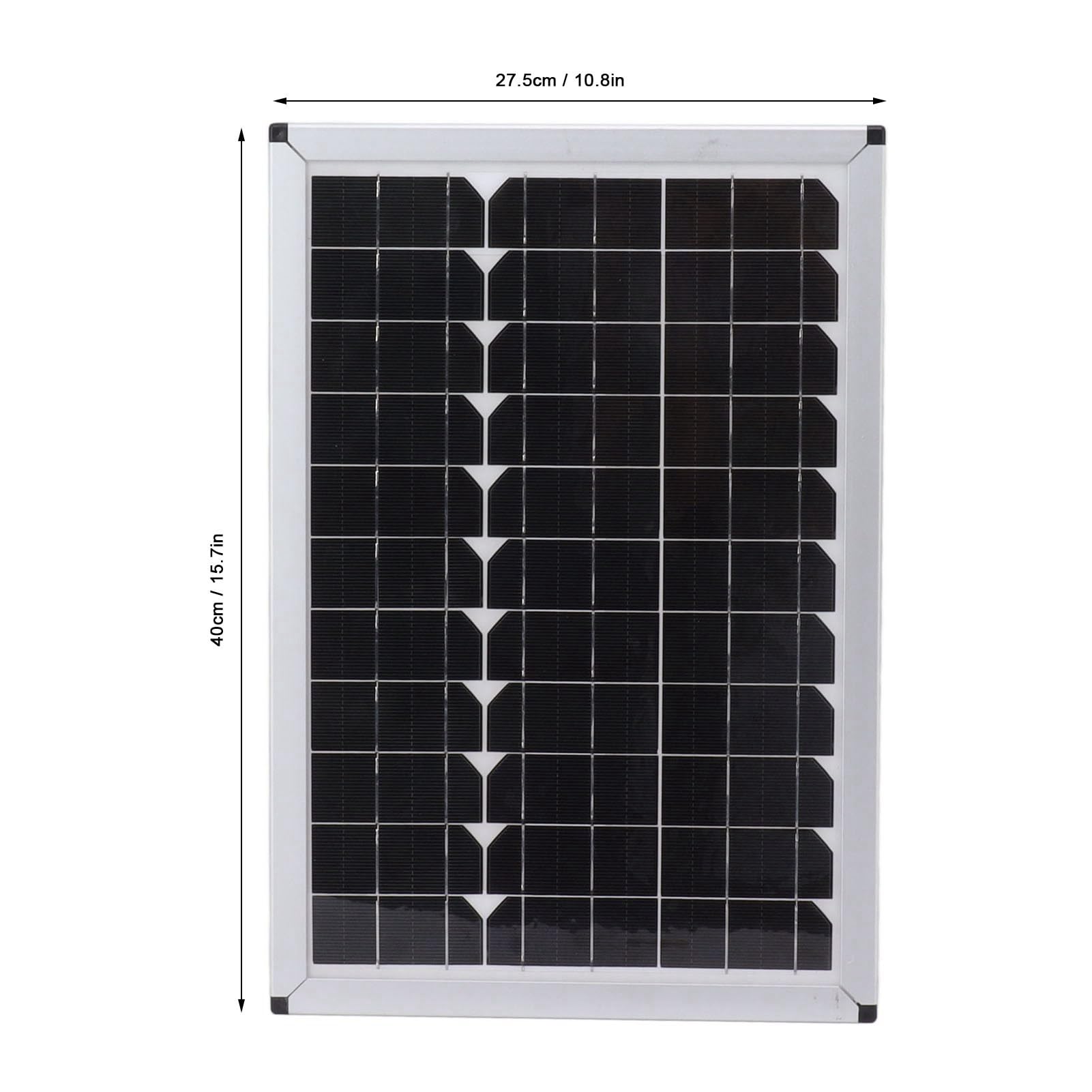 Wakects Caricabatterie da Pannello Solare, Pannello Solare in Silicio Monocristallino 100W 18V, Kit di Ricarica Portatile con Alta Conversione, Telaio Protettivo, per Lampada da Auto Laptop Lampada