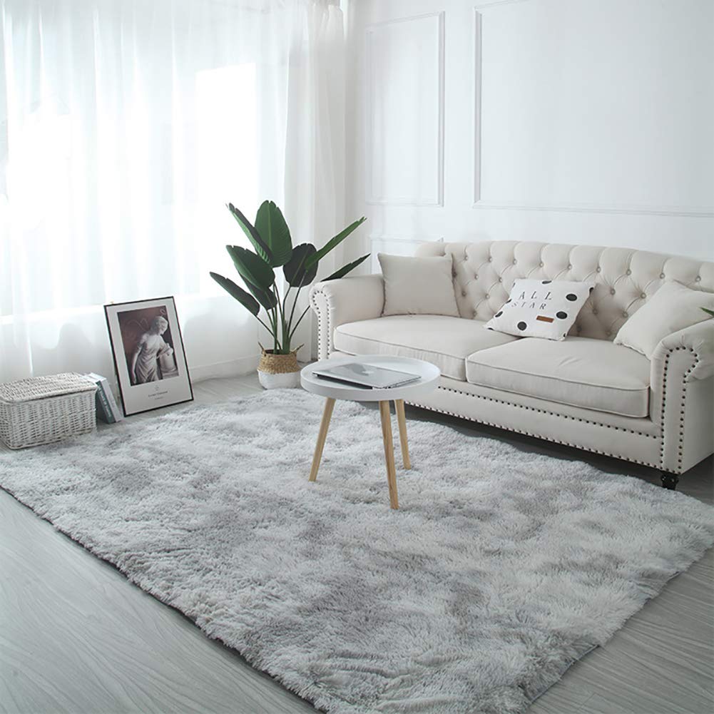 AMCER Carpet 200x230cm, Rug Modern Shaggy, Super Hardwearing, For Bedroom Living Room - Grey
