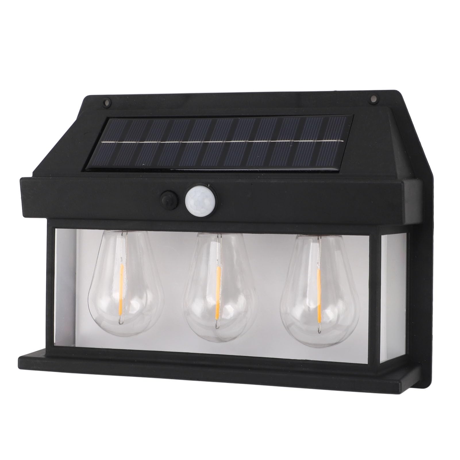 Fockety Solar Lights Outdoor, IP65 Waterproof High Brightness Outdoor Solar Wall Light with Motion Sensing
