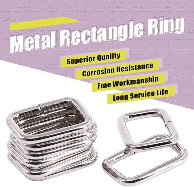 Swpeet 60Pcs 1 Inch / 25mm Heavy Duty Metal Ring Buckle Webbing Belts - Image 5