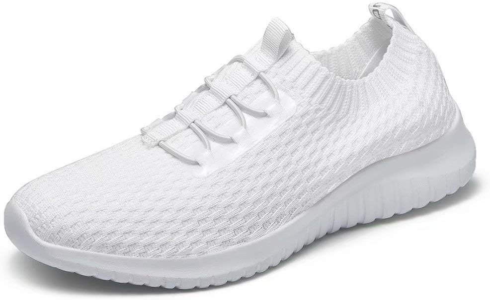konhill Women's Slip On Walking Tennis Shoes - Comfortable Mesh Casual Work Memory Foam Sneakers for Standing All Day
