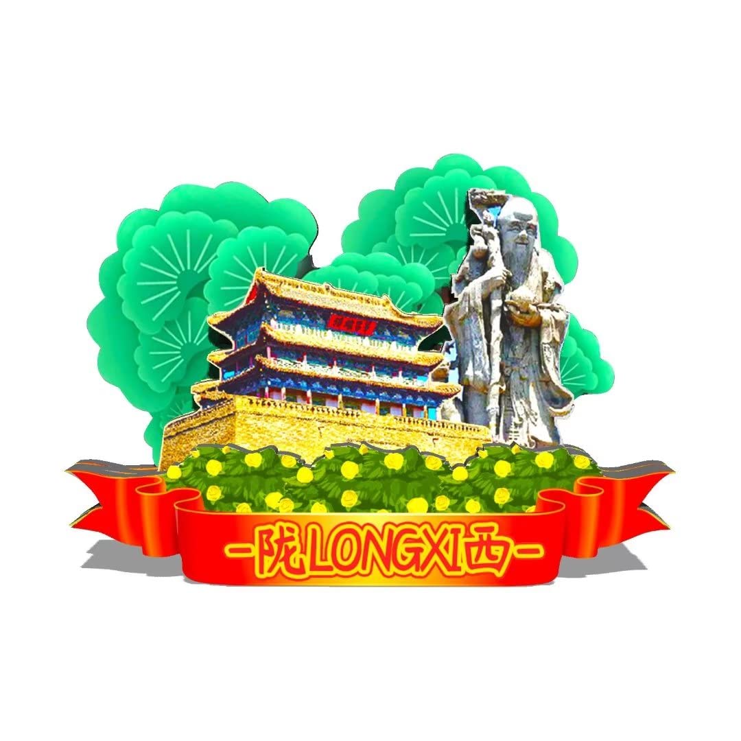 China Longxi Magnet Fridge Magnet Wooden 3D Landmarks Travel Collectible Souvenirs Decoration Handmade -523