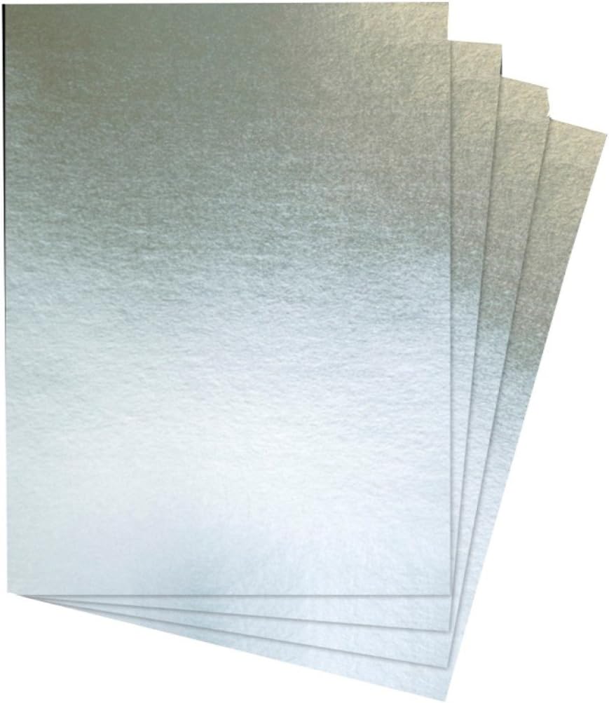 House of Card & Paper A3 240 GSM Foil Card - Silver (Pack of 30 Sheets)