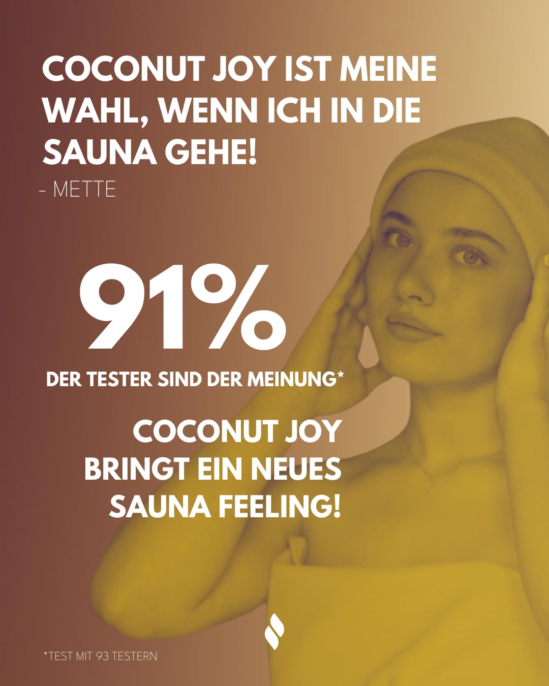 Frihed. Coconut Joy - Aceite de sauna de coco y vainilla altamente concentrado, exótico, fragancia de larga duración, botella de cristal, fabricada en Lüneburg