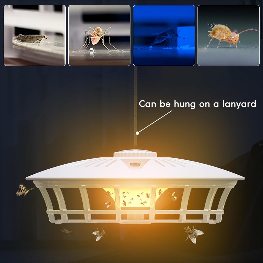 Trappola per Pulci, 2 Pezzi Trappola per Pulci in Casa con 10 Dischi Adesivi e 4 Modalità di Illuminazione, Trappola Elettrica per Pulci per Soggiorno, Cucina, Camera da Letto