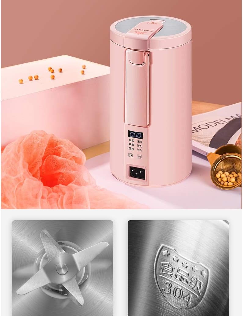 Automatic Soymilk Food Supplement Machine Small Filter-Free New Household Portable 1-2 Rice Cereal Juice Machine(D)
