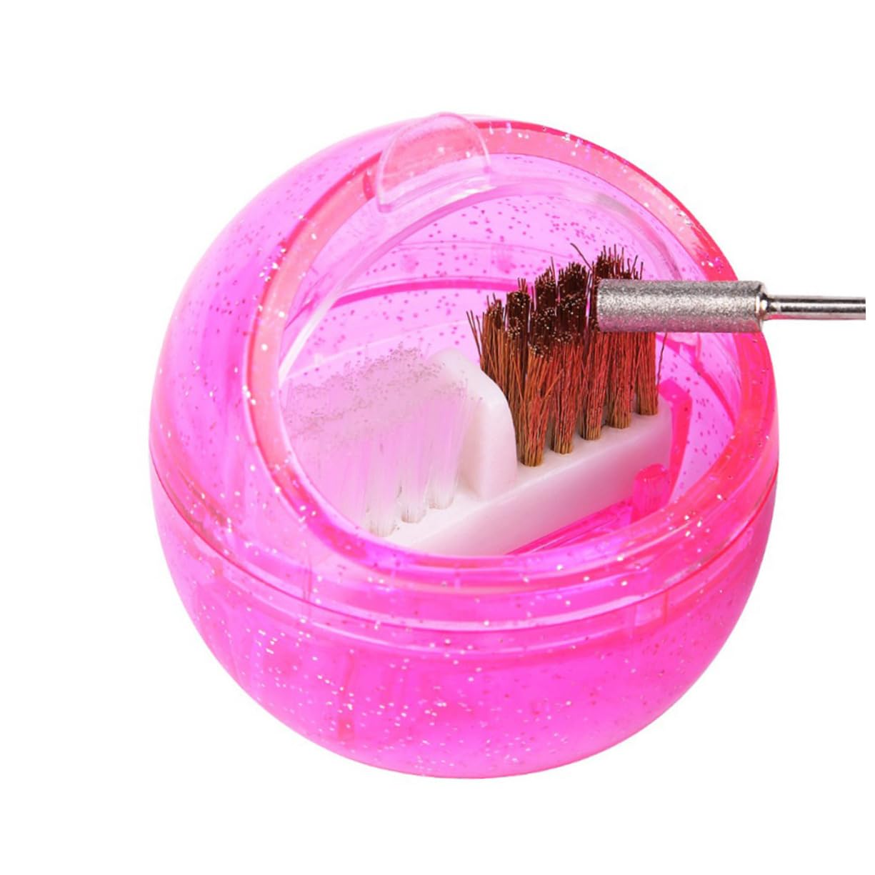 FRCOLOR 3piezas Máquina De Limpieza De Brochas Para Manicura De Cepillos Para Limpiar De Uñas Herramienta De Manicura Portátil
