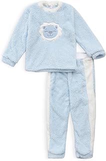 لوفلي لاند طقم بيجامة للاولاد مكون من قميص ازرق فاتح مع زينة على الصدر وبنطلون ازرق فاتح (عبوة من قطعة واحدة)