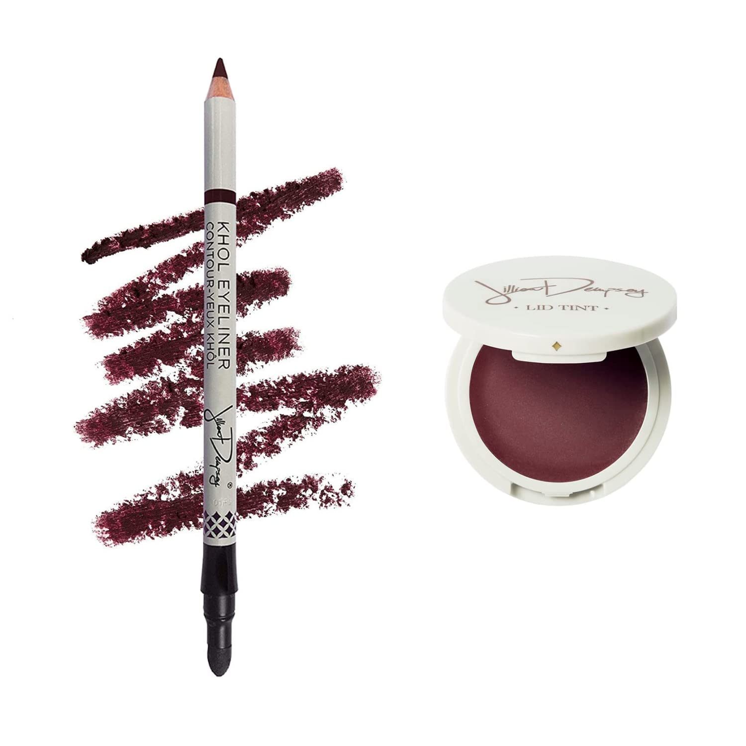 Jillian Dempsey Kh l Eyeliner in Deep Burgundy Lid Tint in Plum